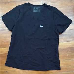 Figs Black Catarina One-Pocket Scrub Top